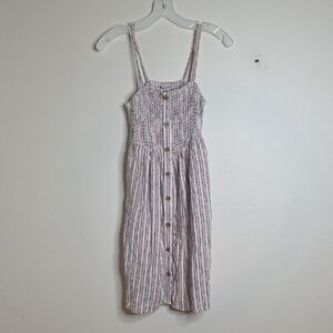 Garage Multicolor Striped Linen SunDress Sz Medium